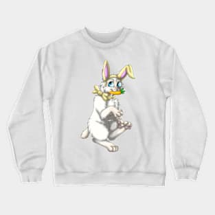 Bobtail BunnyCat: Cream Point (Yellow) Crewneck Sweatshirt